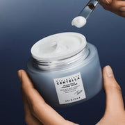 ProtoClinical k-beauty SKIN1004 Hyalu-Teca Firming Cream 50ml abstract product graphic with deep blue tones, a bright center, and a dark background