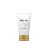 ProtoClinical k-beauty SKIN1004 Centella Teca Cream 75ml abstract beauty graphic with soft taupe, aqua, and peach diagonal bands on a pale background.