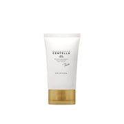 ProtoClinical k-beauty SKIN1004 Centella Teca Cream 75ml abstract beauty graphic with soft taupe, aqua, and peach diagonal bands on a pale background.