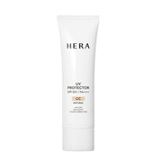 ProtoClinical k-beauty HERA UV Protector CC Natural SPF50+ PA++++ 50ml in a front-facing white tube with black logo text, centered on a clean white background