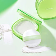 ProtoClinical k-beauty beplain Mung Bean Cotton Fit Powder Compact SPF30 PA+++ 7g square compact product graphic with pale green and white packaging tones