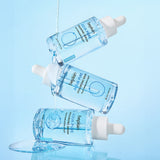 ProtoClinical k-beauty beplain Aqua Pure Hyaluronic Serum 30ml single upright pale blue and gray serum bottle centered on a white background.