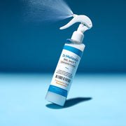 ProtoClinical k-beauty blue product packaging graphic with a darker blue center on a light blue background.