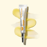ProtoClinical k-beauty Dr.Melaxin Retinol Eyebag Cream 10ml single upright olive-gold eye cream package centered on a pale yellow background