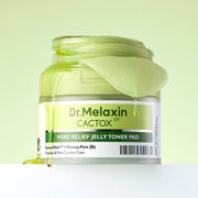 ProtoClinical k-beauty abstract pale green, cream, and lavender beauty graphic with a muted dark lower-center form on a light background.