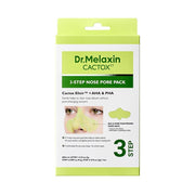 ProtoClinical k-beauty Dr.Melaxin Cactox 3-Step Nose Pore Pack 3P single light green package centered vertically on a white background with pale lavender side shading