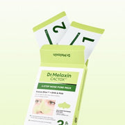 ProtoClinical k-beauty Dr.Melaxin Cactox 3-Step Nose Pore Pack 3P single light green package centered vertically on a white background with pale lavender side shading