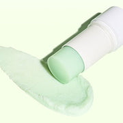 ProtoClinical k-beauty abstract aqua, beige, and cream beauty graphic with a soft central block on a light background.