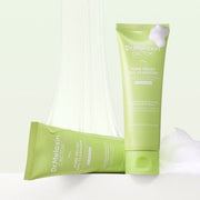 ProtoClinical k-beauty beauty product set with two soft olive-green vertical silhouettes on a light background.