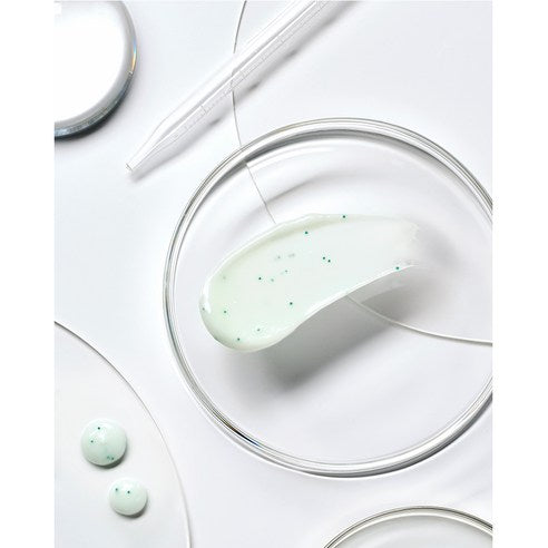 ProtoClinical k-beauty pale gray beauty graphic with soft rectangular gray forms and a narrow white center on a light background.