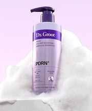 ProtoClinical k-beauty soft purple beauty product silhouette with pale yellow and white accents on a light background.