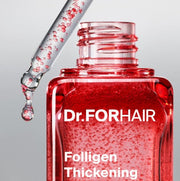 ProtoClinical k-beauty Dr.FORHAIR Folligen Thickening Scalp Serum 50ml single upright scalp serum bottle centered in a square product shot
