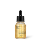 ProtoClinical k-beauty COSRX Full Fit Propolis Light Ampoule 30ml single upright amber ampoule bottle with a black dropper cap on a white background