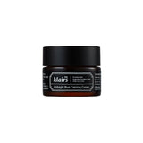 ProtoClinical k-beauty KLAIRS Midnight Blue Calming Cream 30ml charcoal cream jar silhouette on a white background with soft beige side tones.