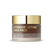 ProtoClinical k-beauty isoi Bulgarian Rose Intensive Lifting Mask Pack 50ml single round mask pack centered on a pale aqua and peach background