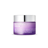 ProtoClinical k-beauty isoi Bulgarian Rose Waterfull Cream 50ml shown as a pale lavender packaging silhouette with a muted taupe vertical center on a light background.