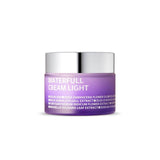 ProtoClinical k-beauty isoi Bulgarian Rose Waterfull Cream Light 50ml shown as a pale lavender packaging silhouette with a muted gray vertical center on a light background.