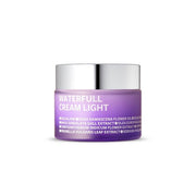 ProtoClinical k-beauty isoi Bulgarian Rose Waterfull Cream Light 50ml shown as a pale lavender packaging silhouette with a muted gray vertical center on a light background.