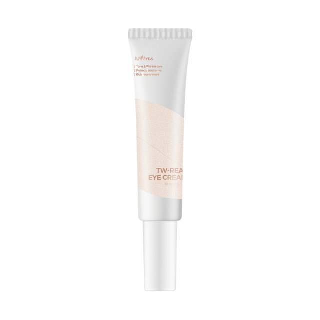 ProtoClinical k-beauty Isntree TW-Real Eye Cream 30ml single upright eye cream package centered on a white background