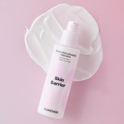 ProtoClinical k-beauty rosy pink beauty visual with a soft cream center on a light background.