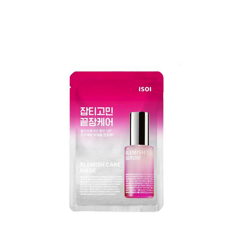 ProtoClinical k-beauty isoi Bulgarian Rose Blemish Care Mask 20ml x 10ea single mask pack centered on a light background