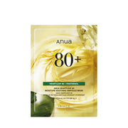 ProtoClinical k-beauty Anua HEARTLEAF 80 MOISTURE SOOTHING AMPOULE MASK 27ml X 10ea single front-facing sheet mask pack on a light background
