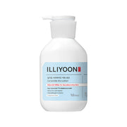 ProtoClinical k-beauty ILLIYOON Ceramide Ato Lotion 300ml single centered pale blue lotion bottle on a white background with soft blue side accents.