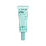 ProtoClinical k-beauty numbuzin No.1 Pure Full Calming Water Sunscreen SPF 50+ PA++++ 50ml slim pale aqua sunscreen tube centered upright on a white background