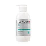 ProtoClinical k-beauty ILLIYOON Cica Acne Clear Body Wash 400ml single upright body wash bottle centered on a light background