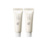 ProtoClinical k-beauty [Beauty of Joseon] Relief Sun: Rice + Probiotics (SPF50+ PA++++) Double Pack 50ml X 2ea single upright rectangular double-pack box centered on a light background.