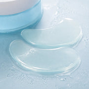 Macro texture of translucent aqua Torriden hydrogel eye patches
